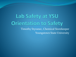 Safety for Chemistry Laboratoir