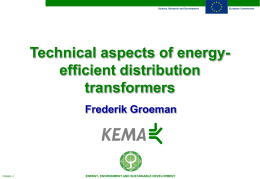 Technical aspects of energy-efficient distribution