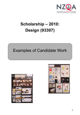 Visual Arts 2010 - Scholarship Design exemplars