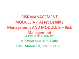 RISK MANAGEMENT MODULE A AND B