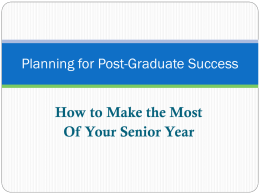 Planning for post-graduate success: