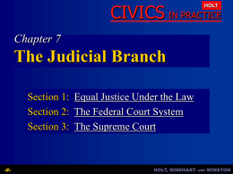Chapter 7: The Judicial Branch