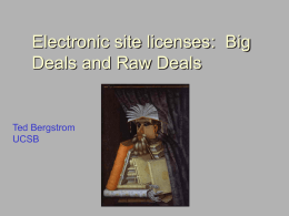 Electronic Journal Site Licenses: A Boon for Whom?