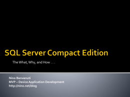 SQL Server Compact Edition