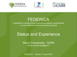 Introduction to FEDERICA