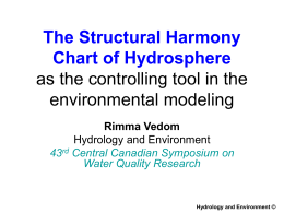 The Structural Harmony Chart of Hydrosphere as the
