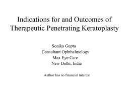 Indications and Outcome of Therapeutic Penetrating