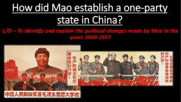 What political changes did Mao implement?