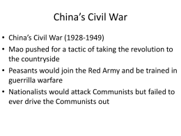 China’s Civil War - Weathersfield Local Schools