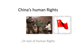 China’s human Rights