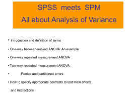 Analysis of Variance - University College London