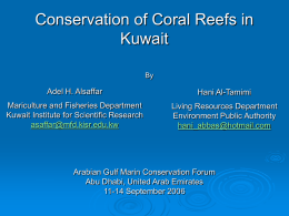 Conservation of coral reefs in Kuwait