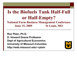 Is the Biofuels Tank Half-Full or Half-Empty?
