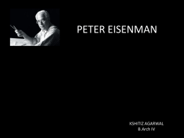 PETER EISENMANN - The Archi Blog