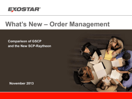 What’s New – Order Management