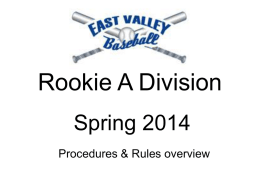 EVBB Rookie Baseball