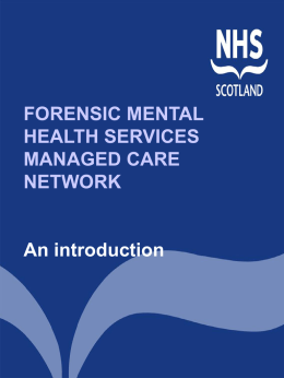 FORENSIC MENTAL HEALTH SERVICES MANAGED CARE …
