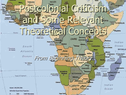 Postcolonial Criticism