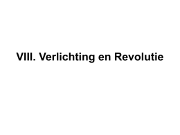 VIII. Verlichting en Revolutie