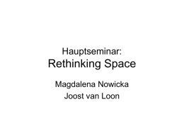 Hauptseminar: Rethinking Space - uni