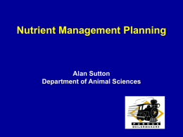 Nutrition, Nutrient Excretion and Odor: Current and Future