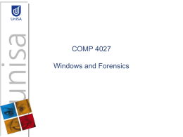COM4027 Module 5 Windows Forensics