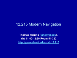PowerPoint Presentation - 12.215 Modern Navigation