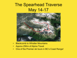 The Spearhead Traverse May 14-17