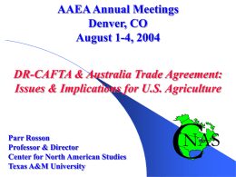 New Trade Negotiations What’s In It For Texas Agriculture?