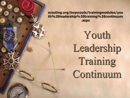 Youth Leadership Training Continuum