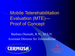 Tele-Rehabilitation