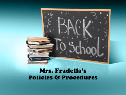 Mrs. Fradella’s - Magnolia Trace Elementary School