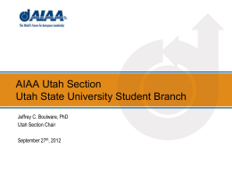 AIAA USU Student Presentation