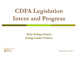 [] CDFA Legislative Intent-Johnson