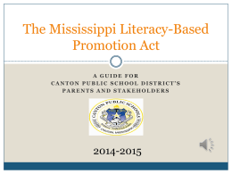 The Mississippi Literacy