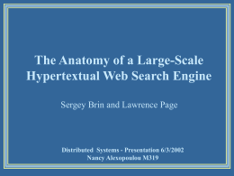 The Anatomy of a Large-Scale Hypertextual Web Search Engine