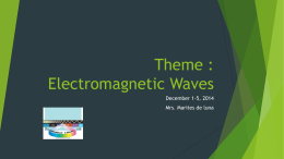 Theme : electromagnetic waves