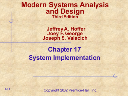 Modern Systems Analysis and Design Joey F. George Jeffrey