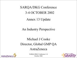 SARQA/DKG 3-4 OCTOBER 2002