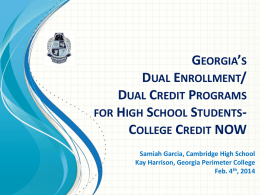 College Credit Now - Cambridge Counseling