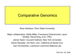 Status and plans, human vs. mouse alignments