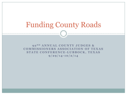 Funding County Roads