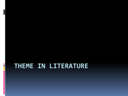 Elements of Literature: Theme