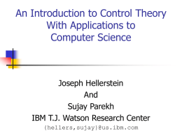 Classical Control Theory for Computer Science