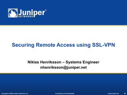 Secure Access SSL VPN Product Line Presentation