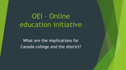OEI – Online education initiative