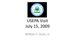 USEPA Visit July 15, 2009