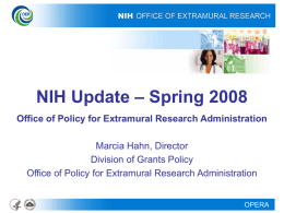 NIH Update (without notes) - Spring 2008