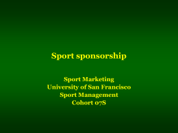 Sport sponsorship