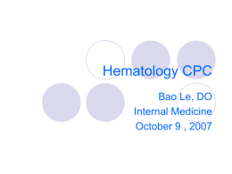 Hematology/Oncology CPC - Healthcare Professionals